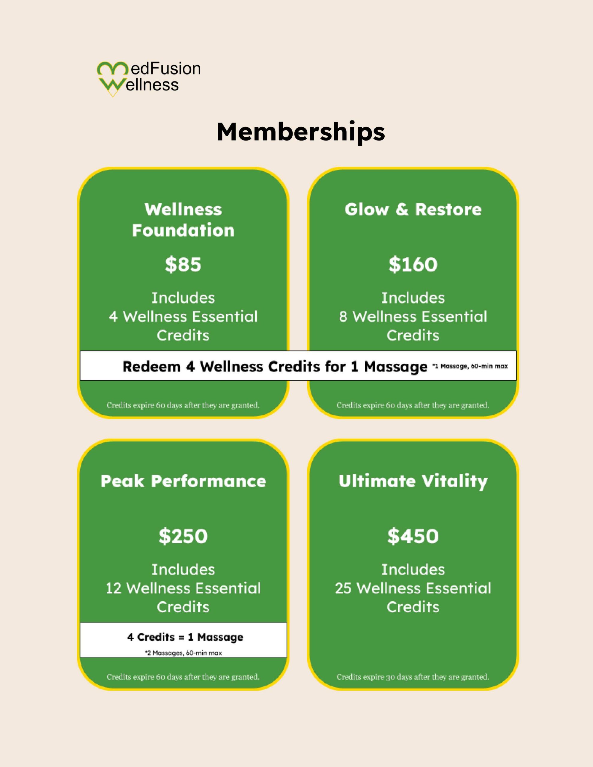 Monthly Memberships